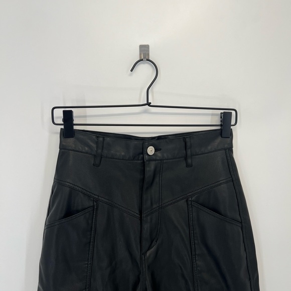 Zara Faux Leather Vintage Inspired Western High Rise Pants - Picture 2 of 8
